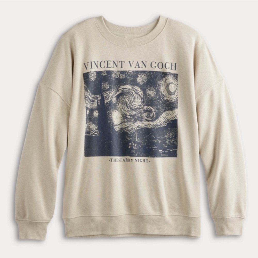 Juniors’ Oversized Sweatshirt (Vincent Van Gogh)